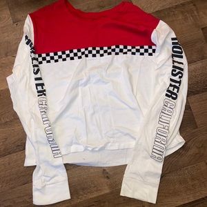 Red and White checkered Hollister shirt SIZE M!
